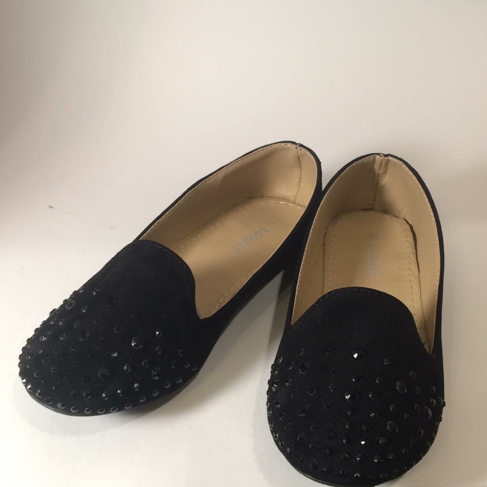 FINAL SALE NWT Girls Size 4 (8 3/4) Blk Faux Suede Dress Shoe